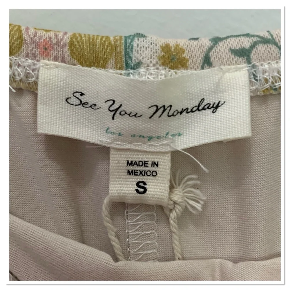 See You Monday pink yellow